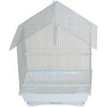 Yml Group YML Group A1114MWHT 11 x 9 x 16 in. House Top Style Small Parakeet Cage; White A1114MWHT
